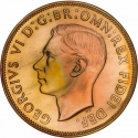 1 Penny 1949-1952, KM# 43, Australia, George VI