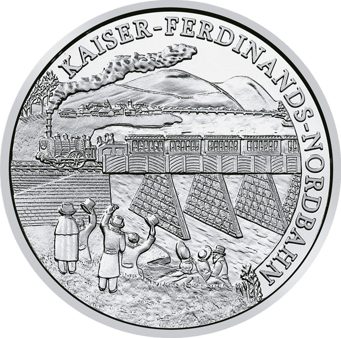 20 Euro 2007, KM# 3149, Austria, Austrian Railways, Emperor Ferdinand Northern Railway