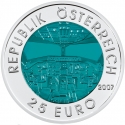 25 Euro 2007, KM# 3147, Austria, Silver Niobium Coin, Austrian Aviation