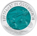 25 Euro 2007, KM# 3147, Austria, Silver Niobium Coin, Austrian Aviation