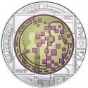 25 Euro 2020, Austria, Silver Niobium Coin, Big Data