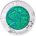 25 Euro 2014, KM# 3227, Austria, Silver Niobium Coin, Evolution