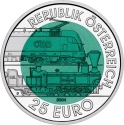 25 Euro 2004, KM# 3109, Austria, Silver Niobium Coin, Semmering Alpine Railway