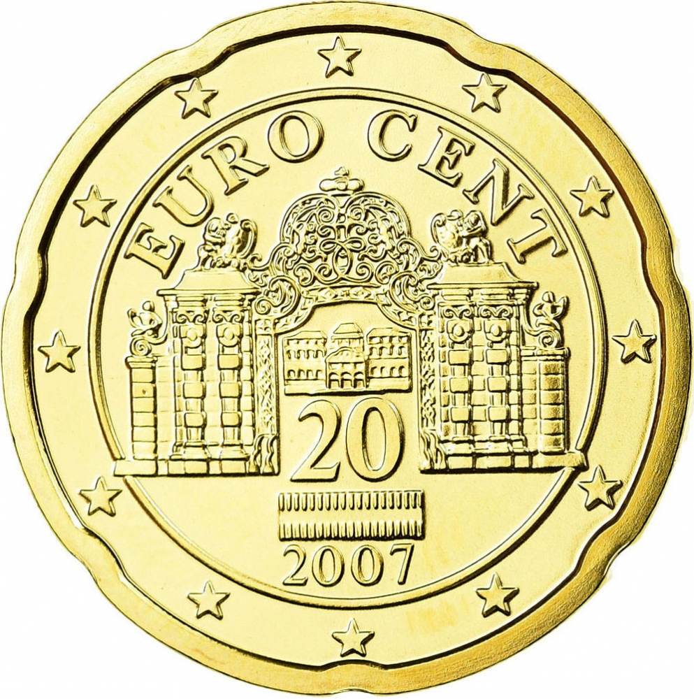 20 Euro Cent 2002-2007, KM# 3086, Austria