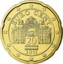 20 Euro Cent 2008-2021, KM# 3140, Austria