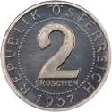 2 Groschen 1950-1994, KM# 2876, Austria
