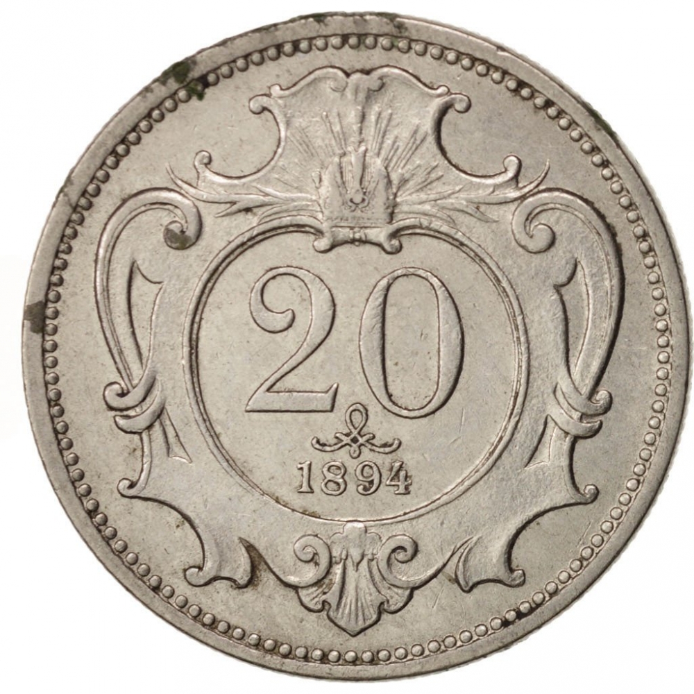 20 Heller 1892-1914, KM# 2803, Austro-Hungarian Empire, Austria, Franz Joseph I