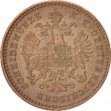 1 Kreuzer 1858-1881, KM# 2186, Austro-Hungarian Empire, Austria, Franz Joseph I