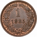 1 Kreuzer 1885-1891, KM# 2187, Austro-Hungarian Empire, Austria, Franz Joseph I