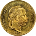 8 Forint 1870-1880, KM# 455, Austro-Hungarian Empire, Hungary