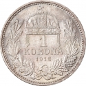 1 Korona 1912-1916, KM# 492, Austro-Hungarian Empire, Hungary, Franz Joseph I