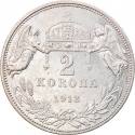 2 Korona 1912-1914, KM# 493, Austro-Hungarian Empire, Hungary, Franz Joseph I