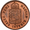 1 Kreuzer 1878-1888, KM# 458, Austro-Hungarian Empire, Hungary, Franz Joseph I