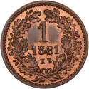 1 Kreuzer 1878-1888, KM# 458, Austro-Hungarian Empire, Hungary, Franz Joseph I