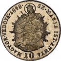 10 Kreuzers 1848, KM# 431, Austro-Hungarian Empire, Hungary, Ferdinand I & V