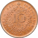 10 Réis 1865-1866, KM# 14, Azores, Luís I