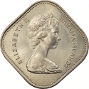 15 Cents 1966-1970, KM# 5, Bahamas, Elizabeth II