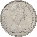 5 Cents 1966-1970, KM# 3, Bahamas, Elizabeth II
