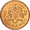 1 Cent 1973-1991, KM# 10, Barbados, Elizabeth II