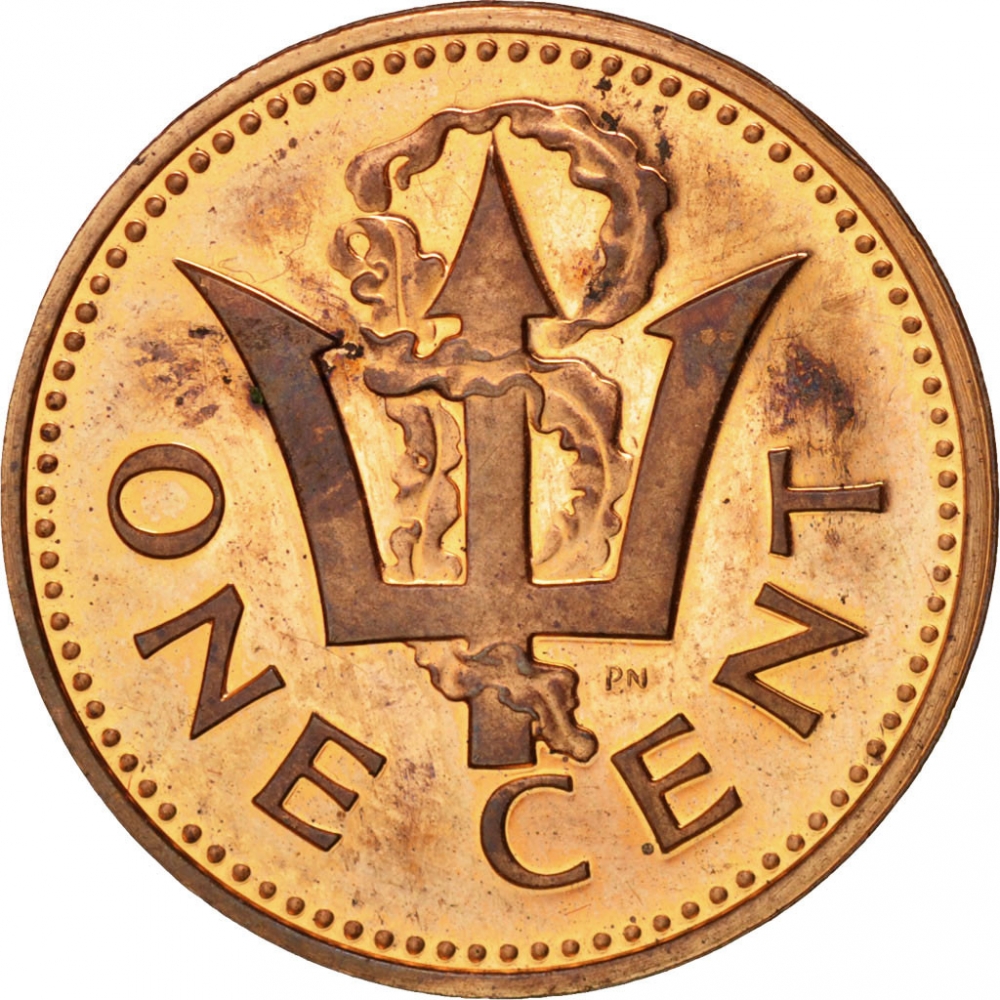 1 Cent 1973-1991, KM# 10, Barbados, Elizabeth II