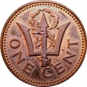 1 Cent 1976, KM# 19, Barbados, Elizabeth II, 10th Anniversary of Independence