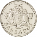 10 Cents 1973-2005, KM# 12, Barbados, Elizabeth II
