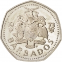 1 Dollar 1973-1986, KM# 14.1, Barbados, Elizabeth II