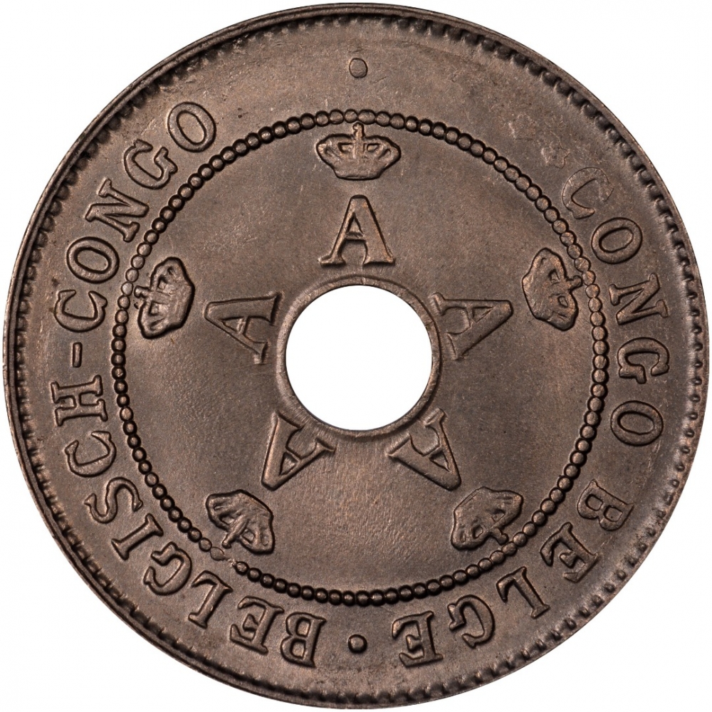 10 Centimes Belgian Congo 1910-1928, KM# 18