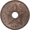 10 Centimes 1910-1928, KM# 18, Belgian Congo, Albert I