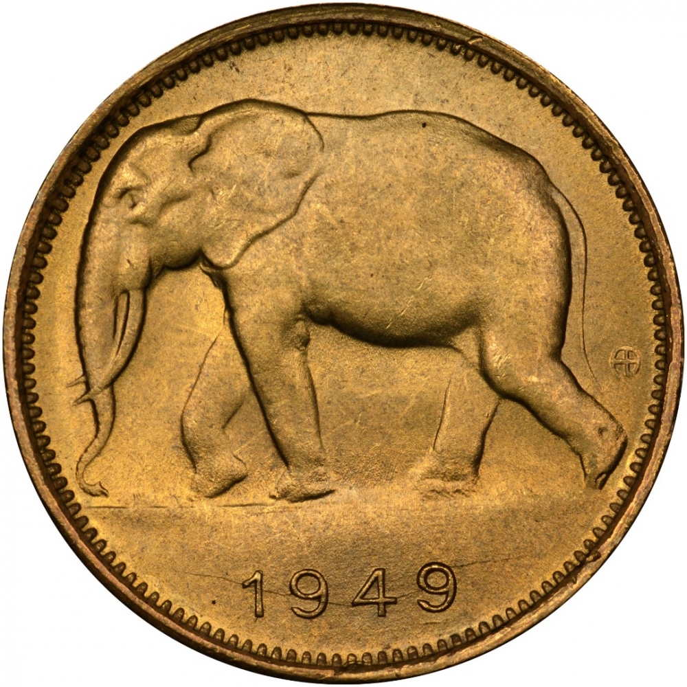 1 Franc 1944-1949, KM# 26, Belgian Congo, Leopold III