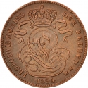 1 Centime 1882-1907, KM# 34, Belgium, Leopold II