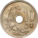 10 Centimes 1901-1903, KM# 48, Belgium, Leopold II