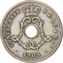 5 Centimes 1904-1907, KM# 55, Belgium, Leopold II