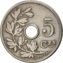 5 Centimes 1904-1907, KM# 55, Belgium, Leopold II