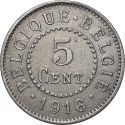 5 Centimes 1915-1916, KM# 80, Belgium