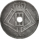 5 Centimes 1941-1942, KM# 124, Belgium, Leopold III