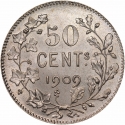 50 Centimes 1907-1909, KM# 60, Belgium, Leopold II