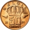 50 Centimes 1956-2001, KM# 149, Belgium, Baudouin