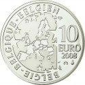 10 Euro 2008, KM# 266, Belgium, Albert II, Eurostar - Cultural Heritage, 100th Anniversary of the Blue Bird Play
