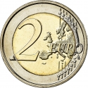 2 Euro 2014-2021, KM# 338, Belgium, Philippe