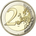 2 Euro 2015, KM# 364, Belgium, Philippe, 30th Anniversary of the Flag of Europe