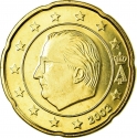 20 Euro Cent 1999-2006, KM# 228, Belgium, Albert II