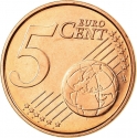 5 Euro Cent 2009-2013, KM# 297, Belgium, Albert II