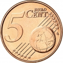 5 Euro Cent 2014-2023, KM# 333, Belgium, Philippe