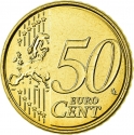 50 Euro Cent 2009-2013, KM# 300, Belgium, Albert II