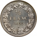 1/2 Franc 1833-1844, KM# 6, Belgium, Leopold I