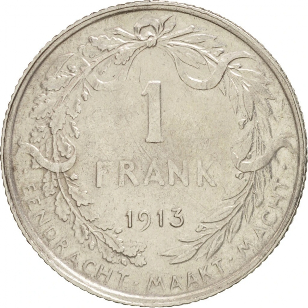 1 Franc 1910-1918, KM# 73, Belgium, Albert I