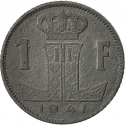 1 Franc 1941-1947, KM# 127, Belgium, Leopold III