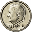 1 Franc 1994-2001, KM# 188, Belgium, Albert II