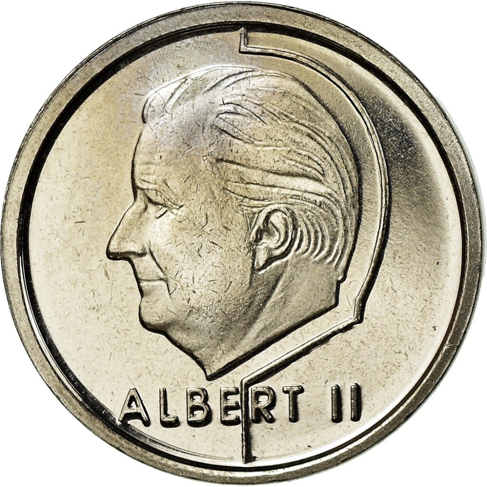1 Franc 1994-2001, KM# 188, Belgium, Albert II, Small head